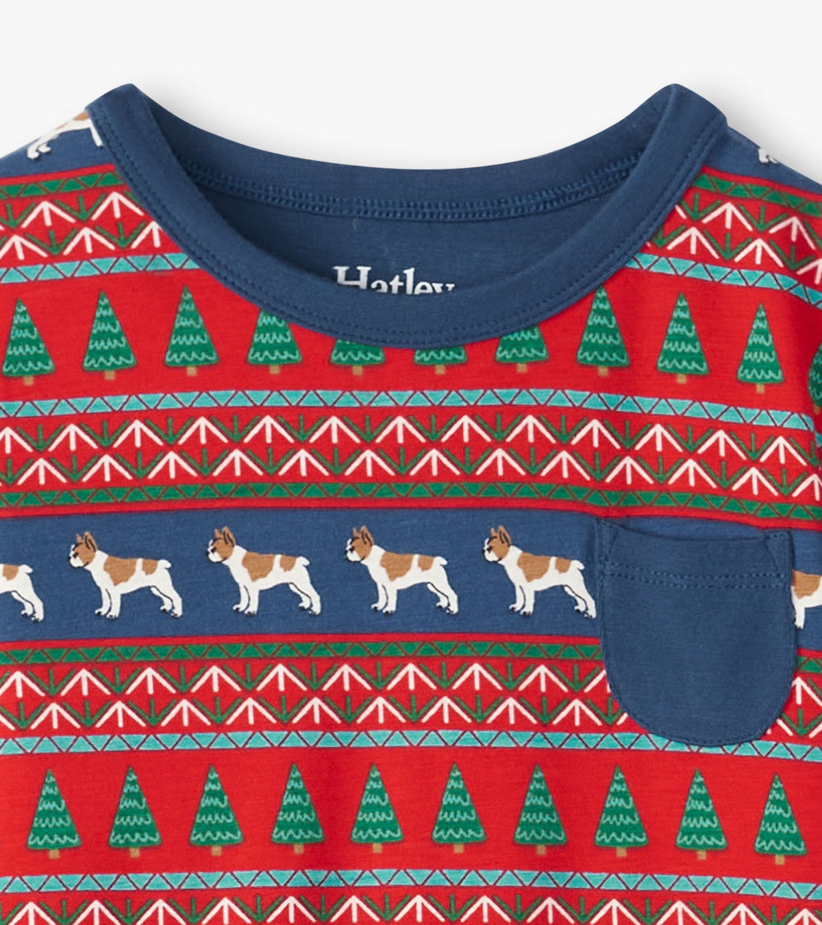 Boys Bulldog Fair Isle Bamboo Pajama Set - Hatley Boys