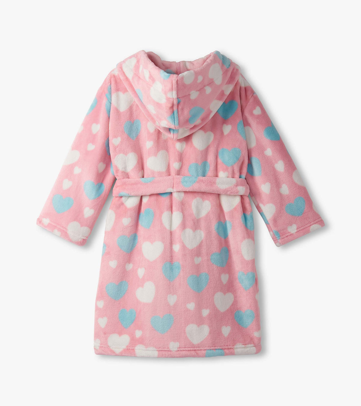 Girls Big Hearts Fuzzy Fleece Robe - Hatley Girls