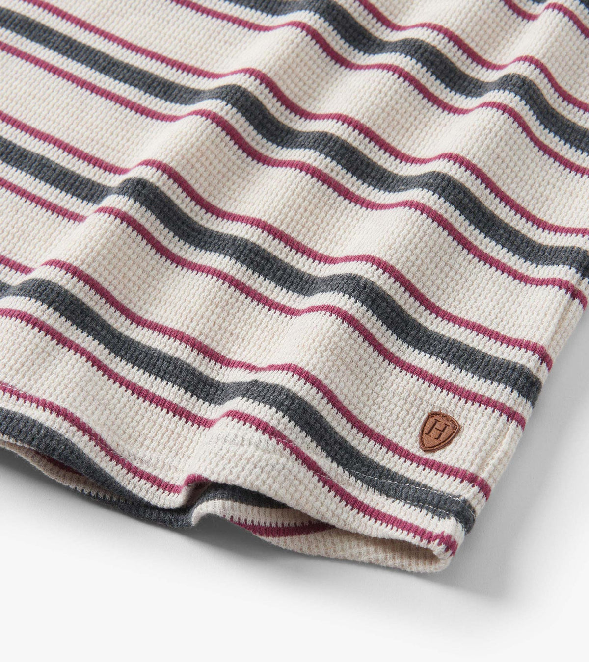 Boys Oatmeal Melange Stripes Waffle Henley - Hatley Boys