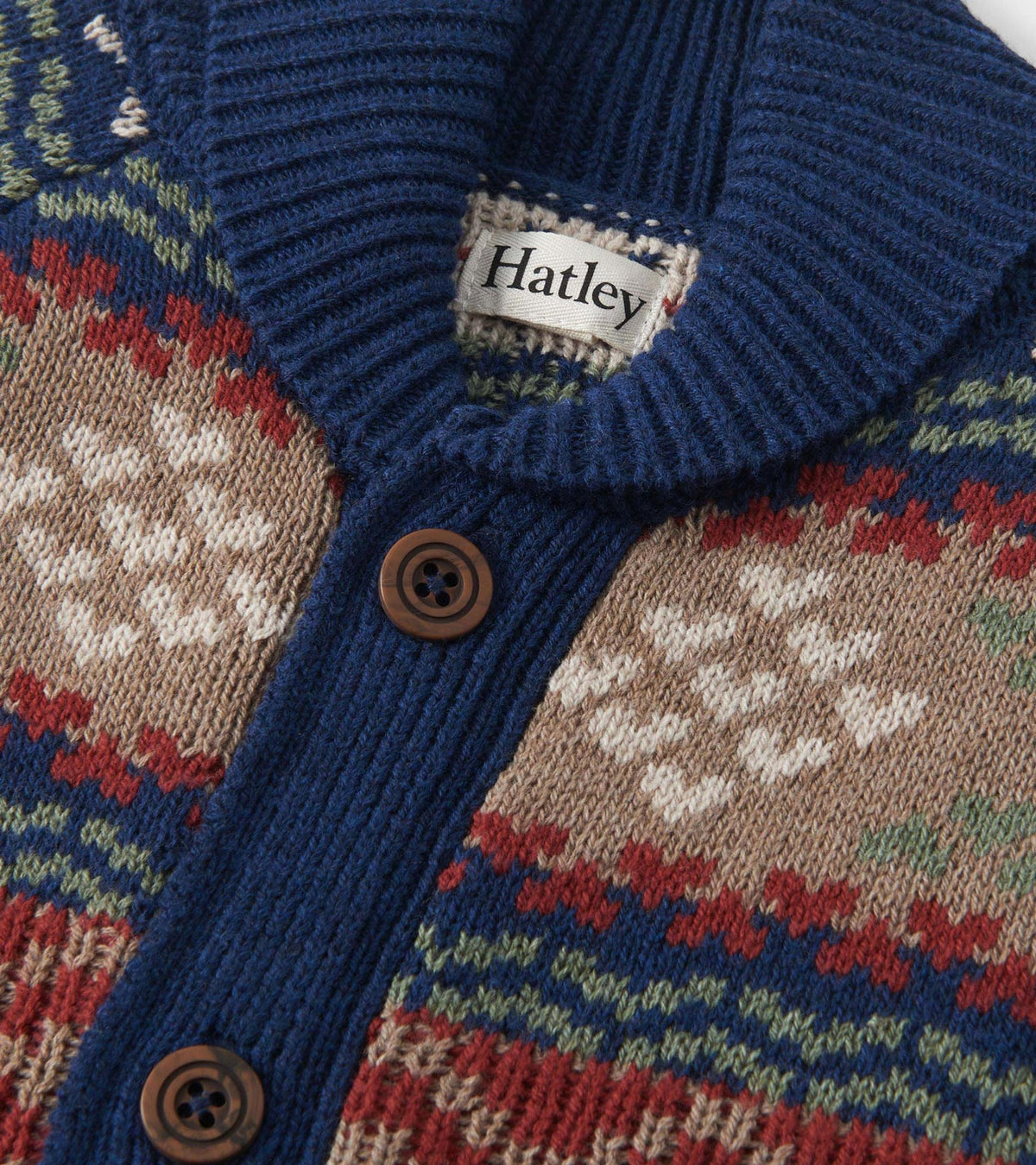 Boys Vintage Fair Isle Shawl Collar Cardigan - Hatley Boys