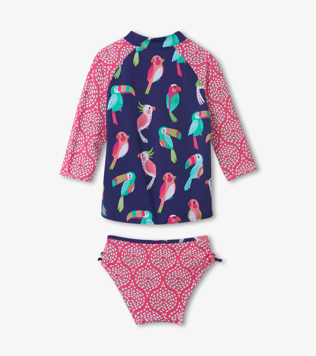 Girls Navy Tropical Birds Rashguard Set - Hatley Girls