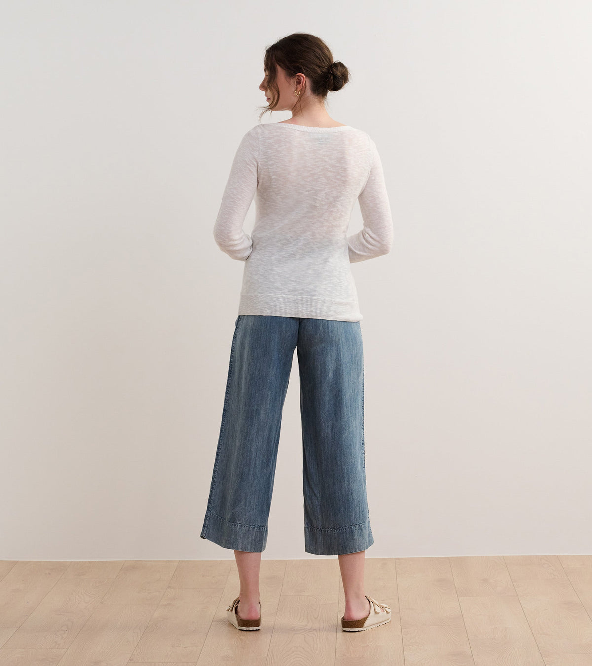 3/4 Sleeve Knit Breton - White - Hatley Women