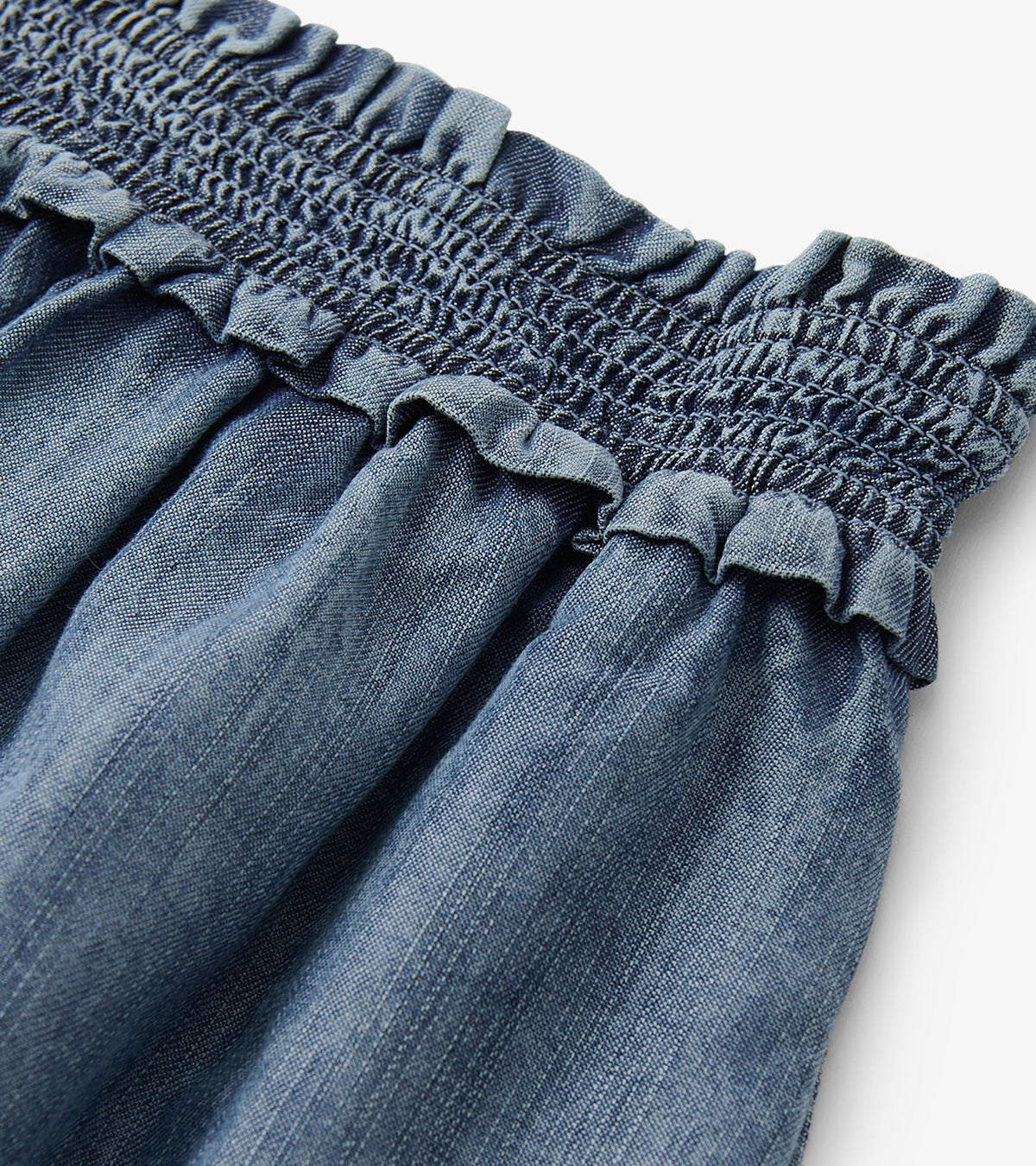 Layered Smocked Skirt - Blue Acid Wash - Hatley Women