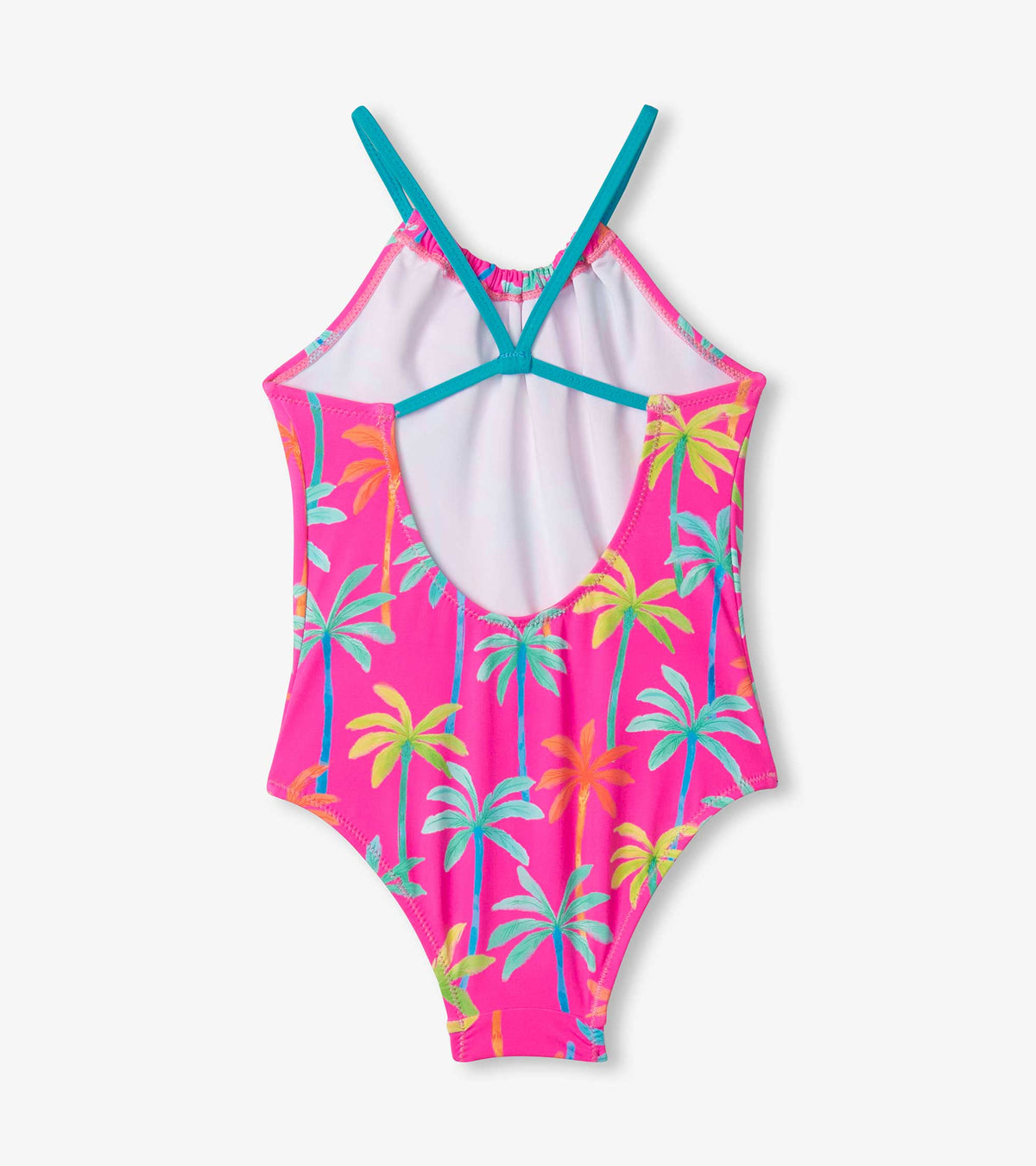 Girls Printed Palms Gather Front Swimsuit - Hatley Girls