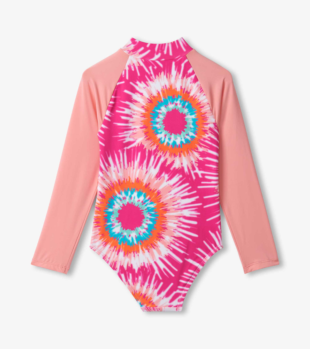 Girls Sunburst Tie Dye Long Sleeve Rashguard Swimsuit - Hatley Girls
