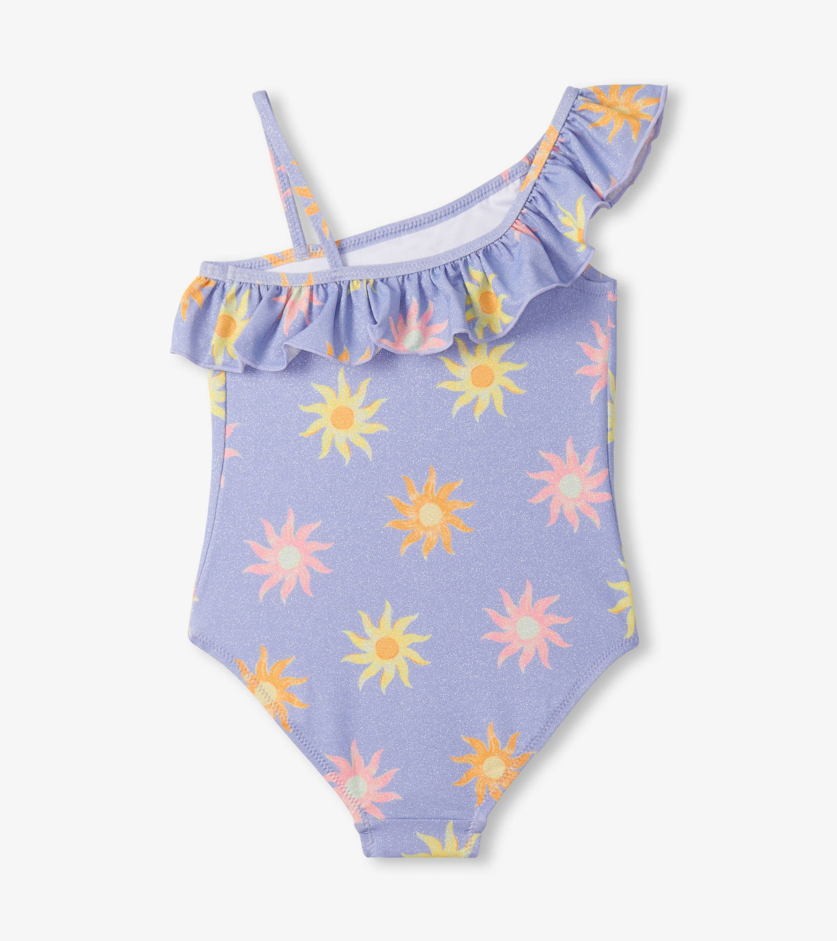 Girls Lavender Sunshine One-Shoulder Swimsuit - Hatley Girls