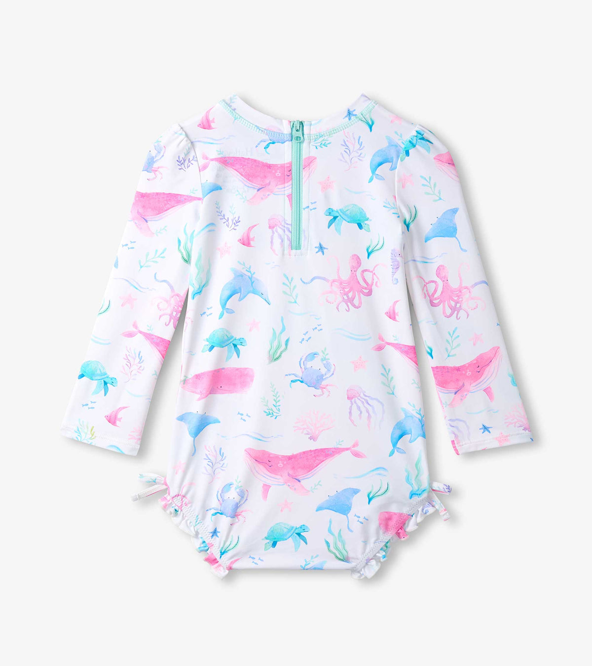 Baby Girls Painted Sealife One-Piece Rashguard Swimsuit - Hatley Baby & Toddler