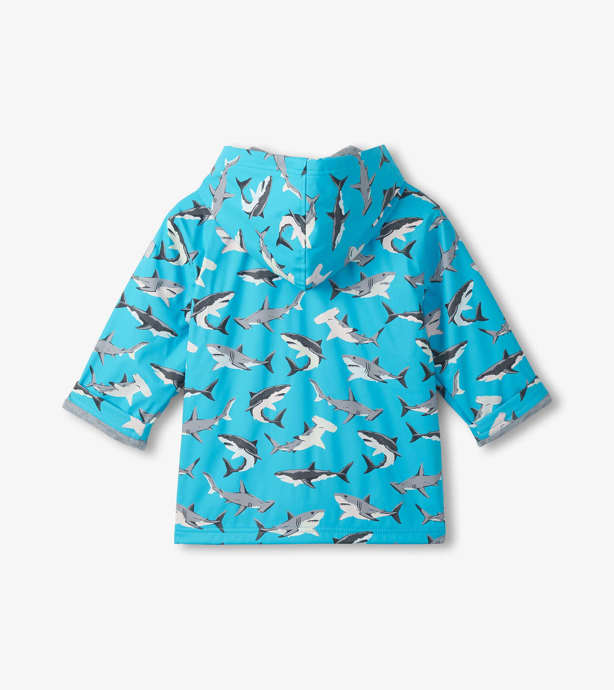 Boys Color Changing Shark Party Zip-Up Rain Jacket - Hatley Boys