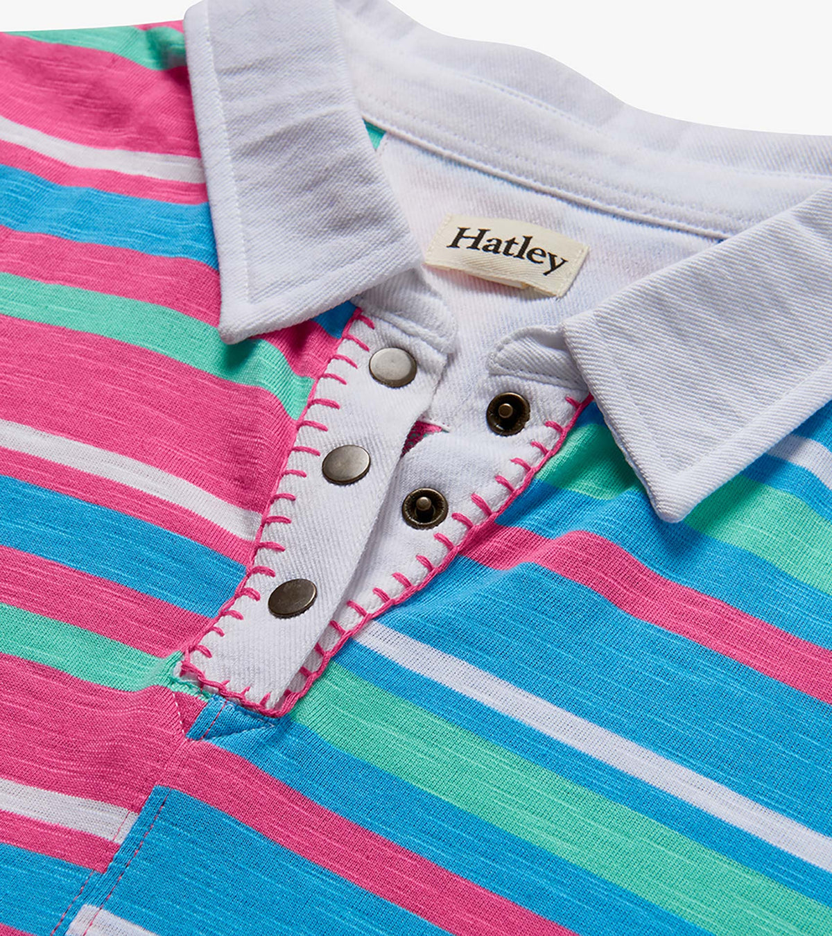 Girls Mixed Stripes Cotton Polo Dress - Hatley Girls