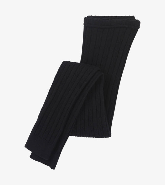 Girls Black Cable Knit Leggings - Hatley Girls