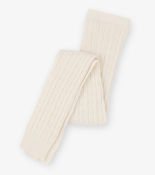 Girls Cream Cable Knit Tights - Hatley Girls