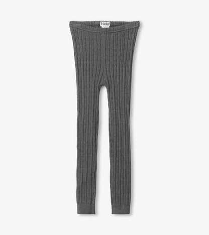 Girls Charcoal Cable Knit Tights - Hatley Girls