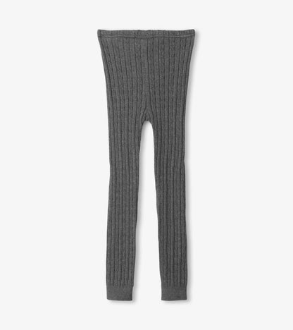Girls Charcoal Cable Knit Tights - Hatley Girls