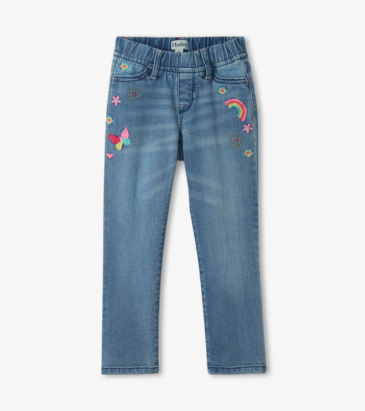 Girls Pretty Patches Stretch Jeans - Hatley Girls