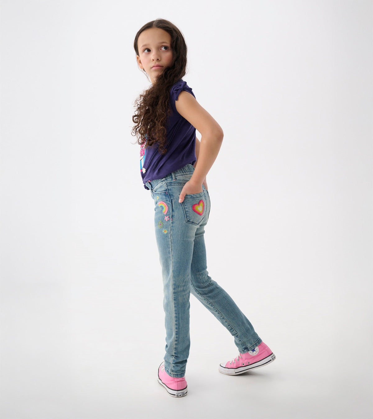 Girls Pretty Patches Stretch Jeans - Hatley Girls