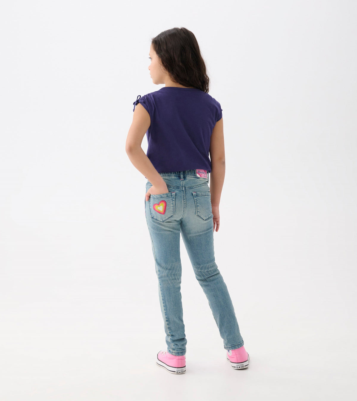 Girls Pretty Patches Stretch Jeans - Hatley Girls