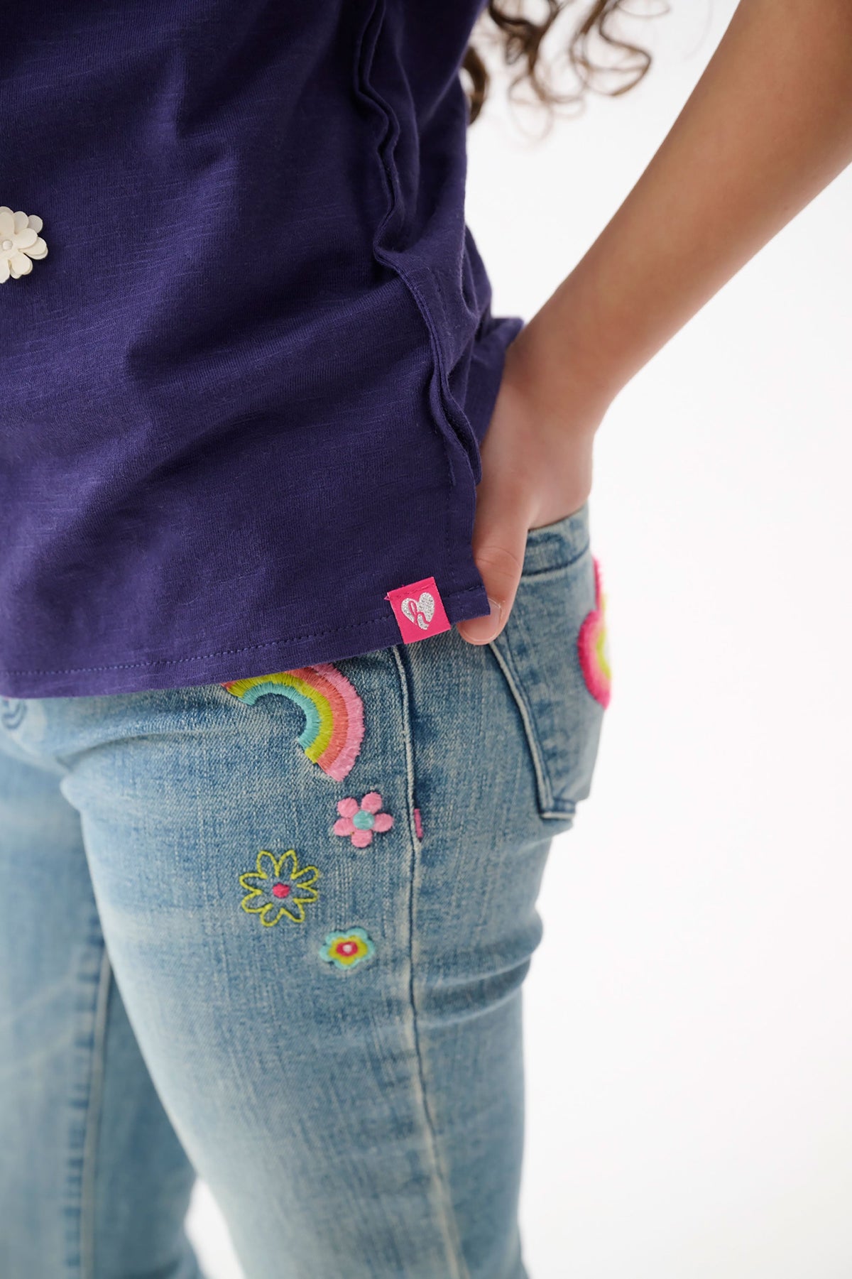 Girls Pretty Patches Stretch Jeans - Hatley Girls