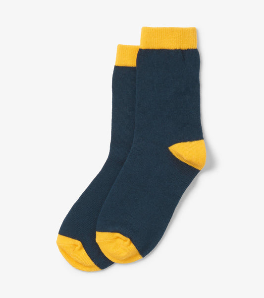 Kids Navy & Yellow Crew Socks - Hatley Boys