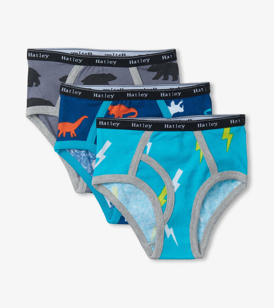 Boys Silhouette Nature 3 Pack Classic Briefs - Hatley Boys