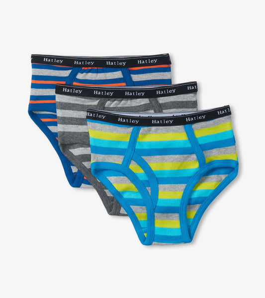 Boys Stripes 3 Pack Classic Briefs - Hatley Boys