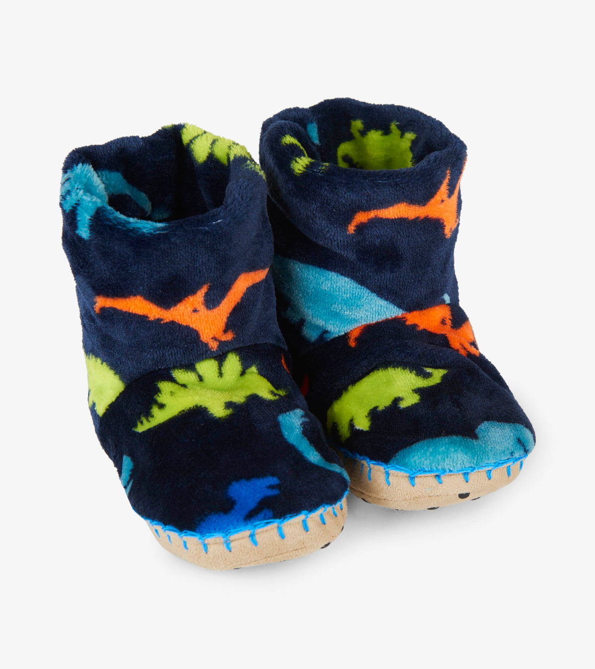 Boys Dino Herd Fleece Slippers - Hatley Boys