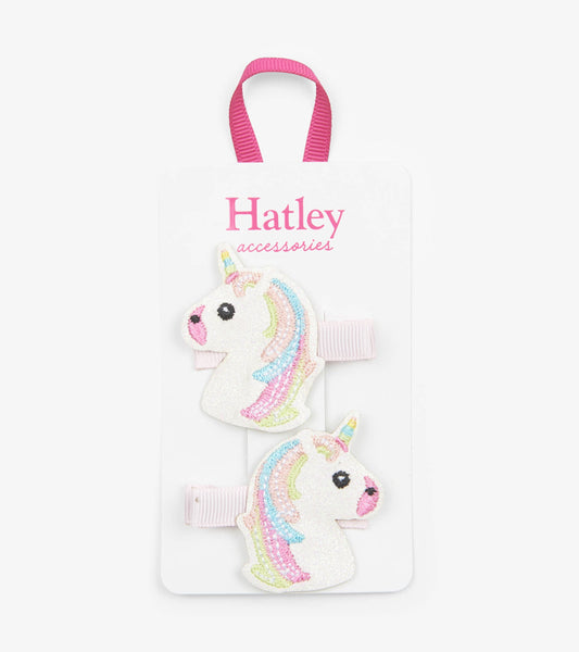 Glitzy Unicorns Glitter Hair Clips - Hatley Girls
