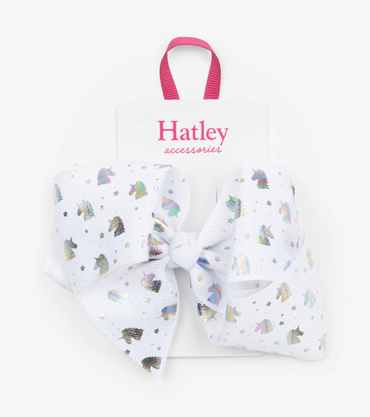 Metallic Unicorns Bow Hair Clip - Hatley Girls
