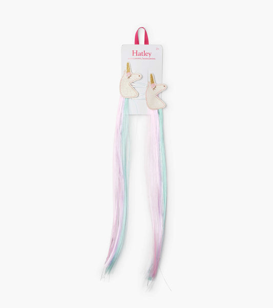 Unicorn 2 Pack Faux Hair Clip In Extensions - Hatley Girls