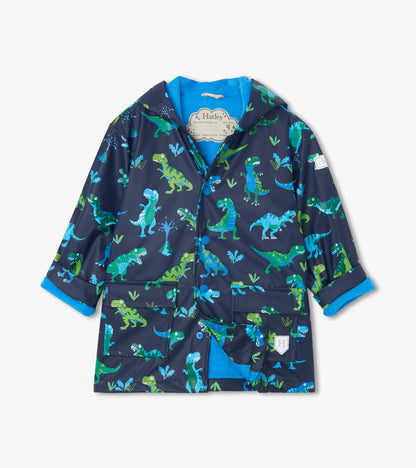 Boys Dino Button-Up Raincoat - Hatley Boys