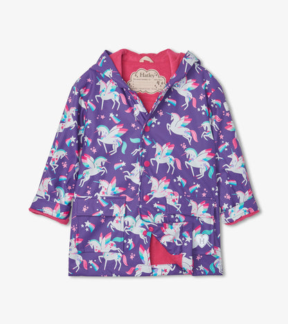 Girls Unicorn Button-Up Raincoat - Hatley Girls