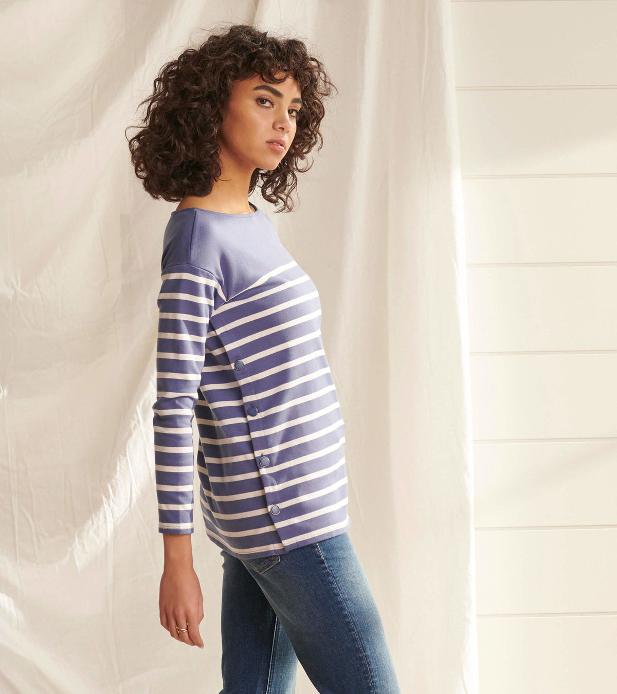 Ali Breton Top - Indigo Stripes - Hatley Women