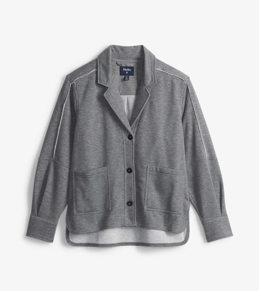 Emily Relaxed Blazer - Charcoal Melange - Hatley Women