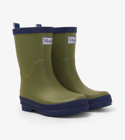 Kids Forest Green Matte Rain Boots - Hatley Boys|Girls