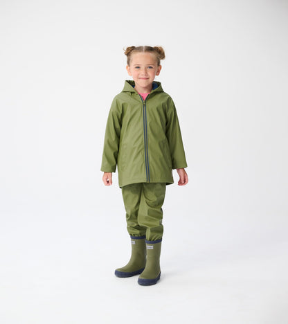 Kids Forest Green Matte Rain Boots - Hatley Boys|Girls