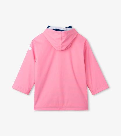 Girls Classic Pink Zip-Up Rain Jacket - Hatley Girls