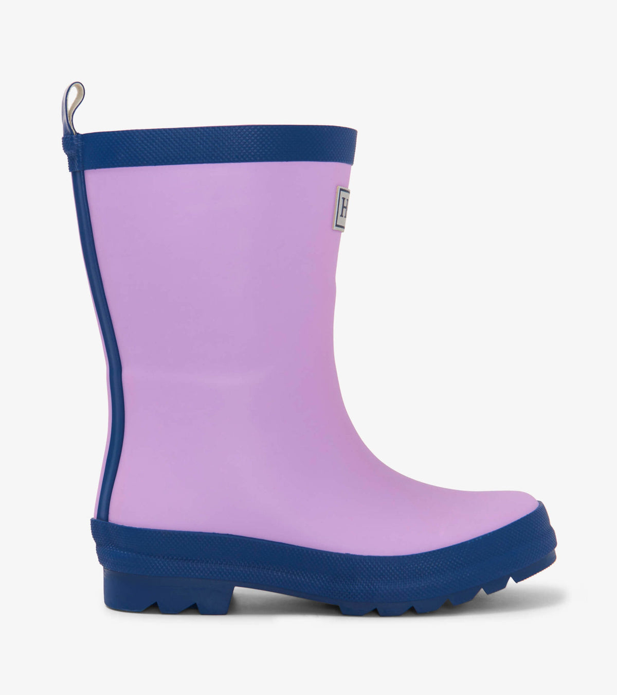 Kids Lilac And Navy Matte Rain Boots - Hatley Girls