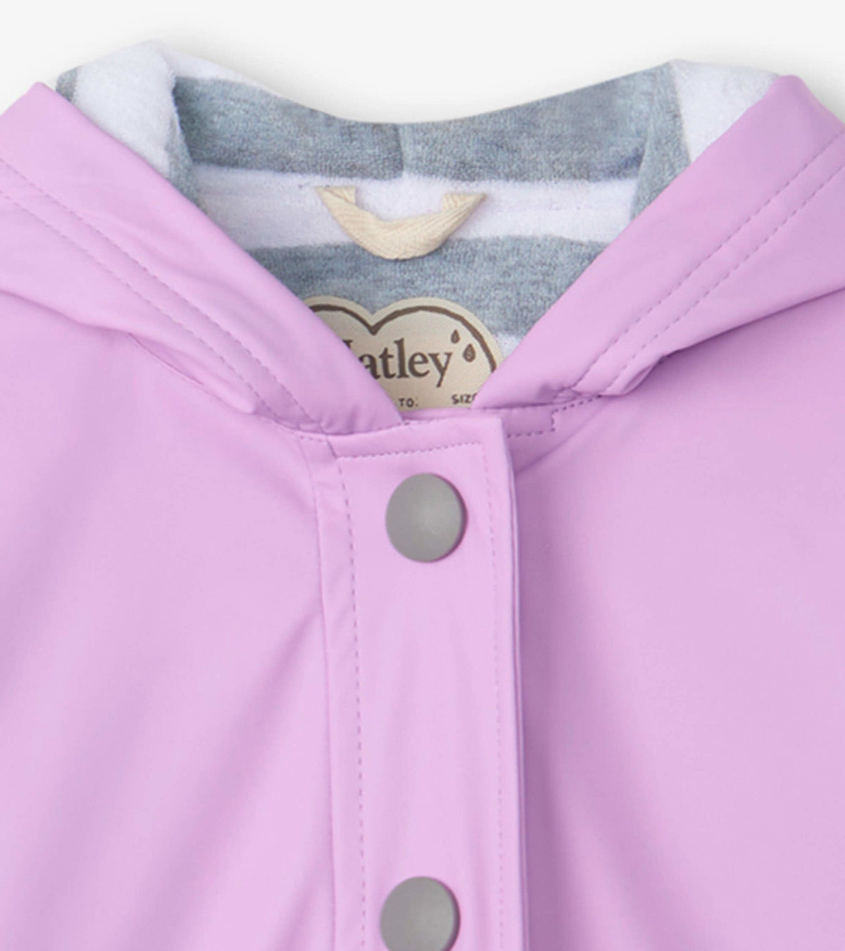 Girls Lilac Button-Up Rain Jacket - Hatley Girls