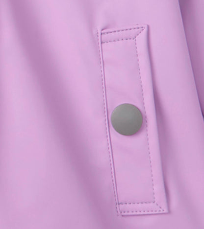 Girls Lilac Button-Up Rain Jacket - Hatley Girls