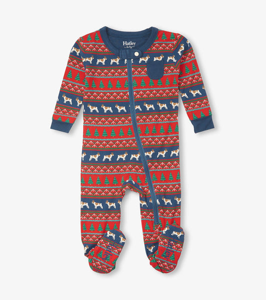 Baby Bulldog Fair Isle Bamboo Footed Sleeper - Hatley Baby & Toddler