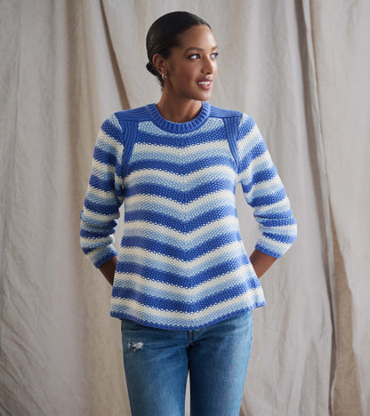 Chevron Swing Sweater - Navy Blue - Hatley Women