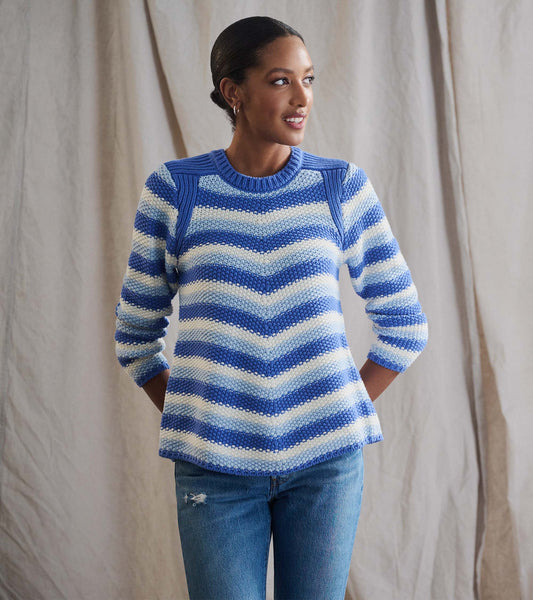 Chevron Swing Sweater - Navy Blue - Hatley Women