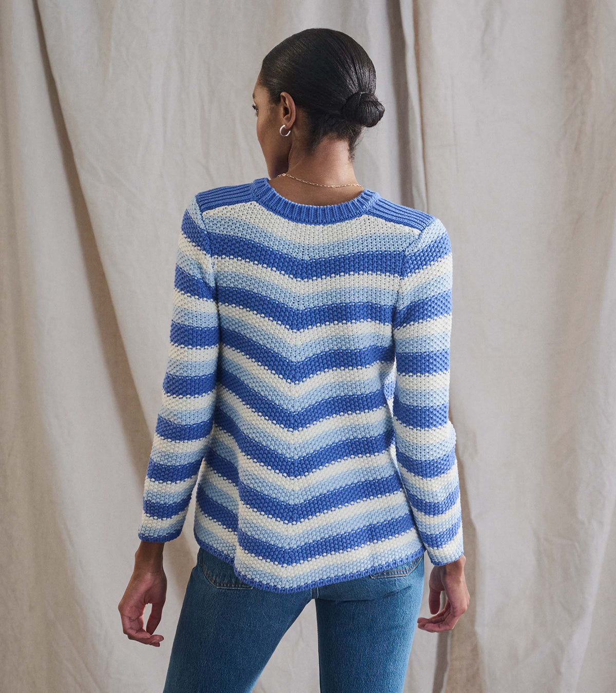 Chevron Swing Sweater - Navy Blue - Hatley Women