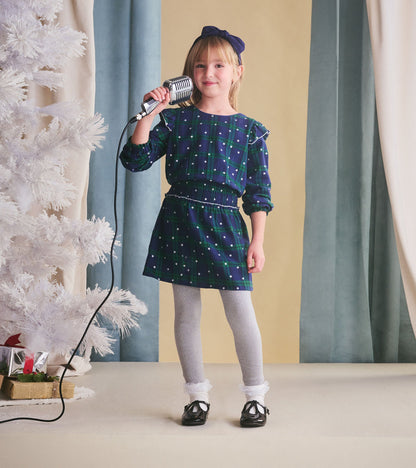 Girls Blackwatch Plaid Smocked Waist Dress - Hatley Girls