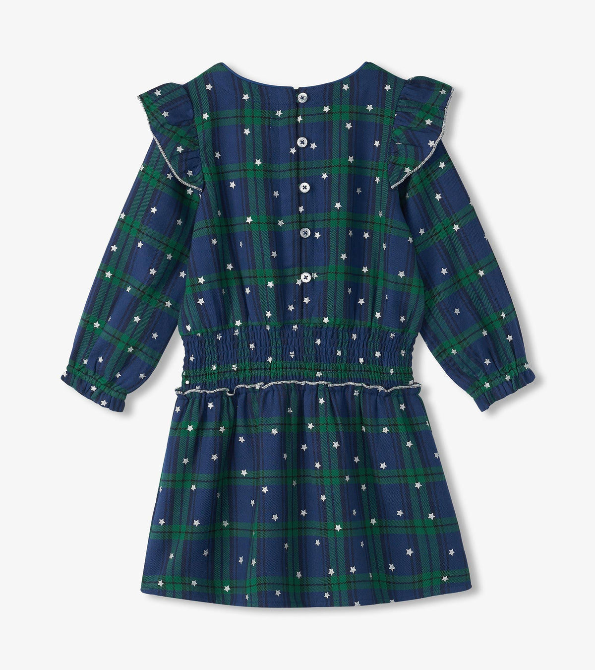Girls Blackwatch Plaid Smocked Waist Dress - Hatley Girls