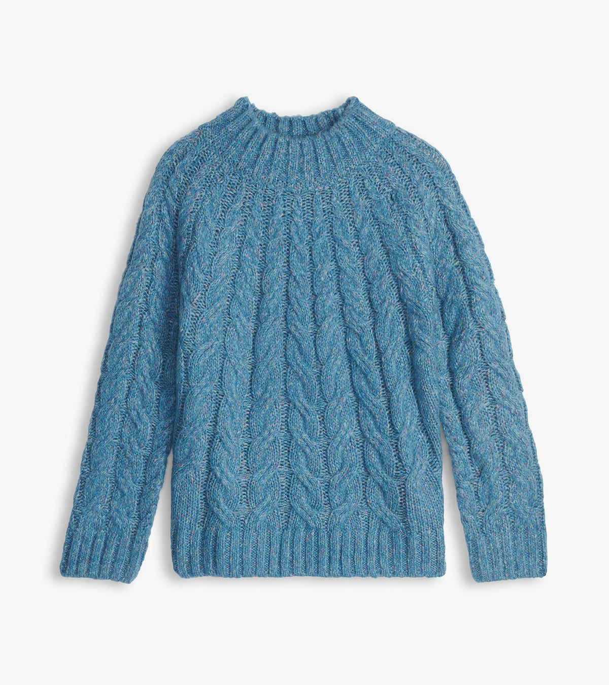 Dylan Cable Knit Sweater - Blue Heather - Hatley Women