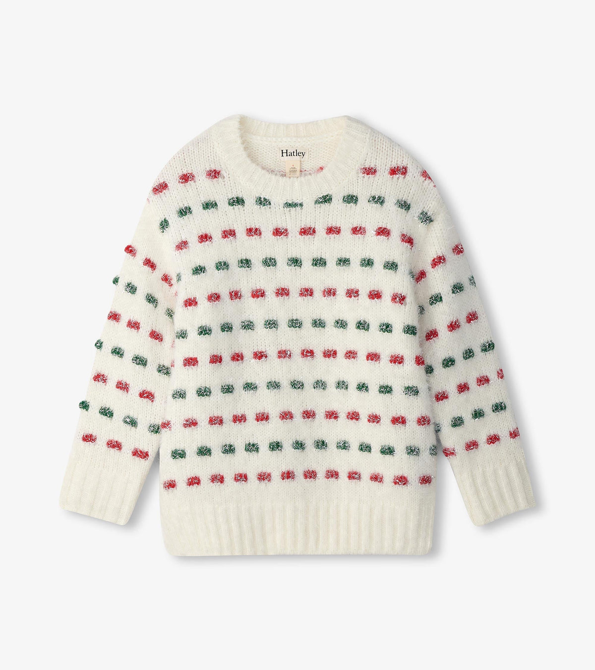 Girls Holiday Basket Weave Sweater - Hatley Girls