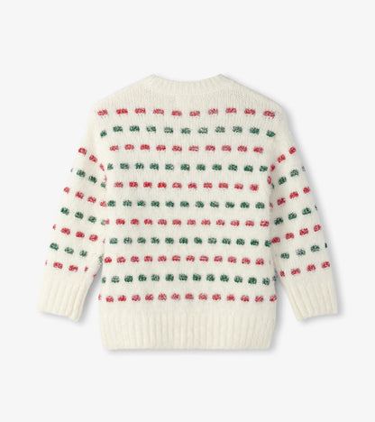 Girls Holiday Basket Weave Sweater - Hatley Girls