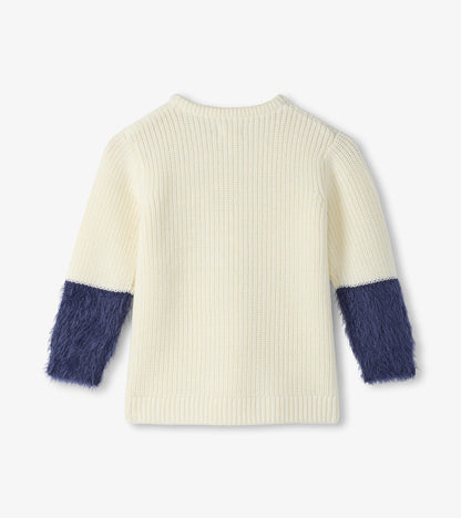 Girls Sequin Bow Fluffy Sleeve Sweater - Hatley Girls