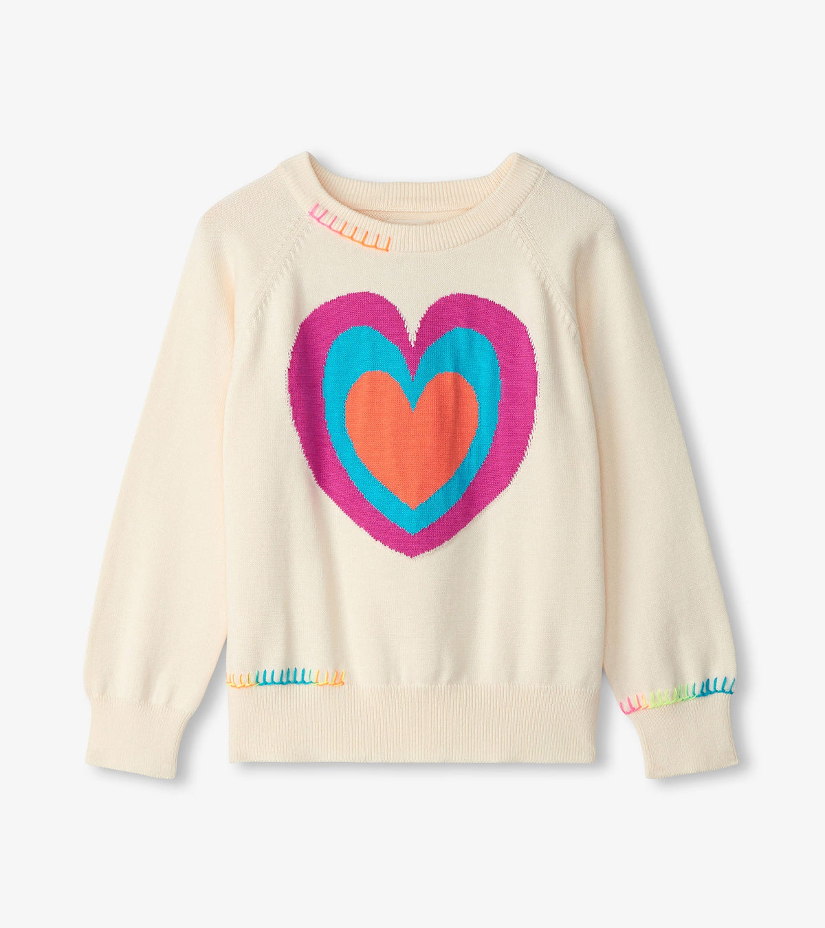 Girls Layered Hearts Sweater - Hatley Girls