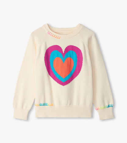 Girls Layered Hearts Sweater - Hatley Girls
